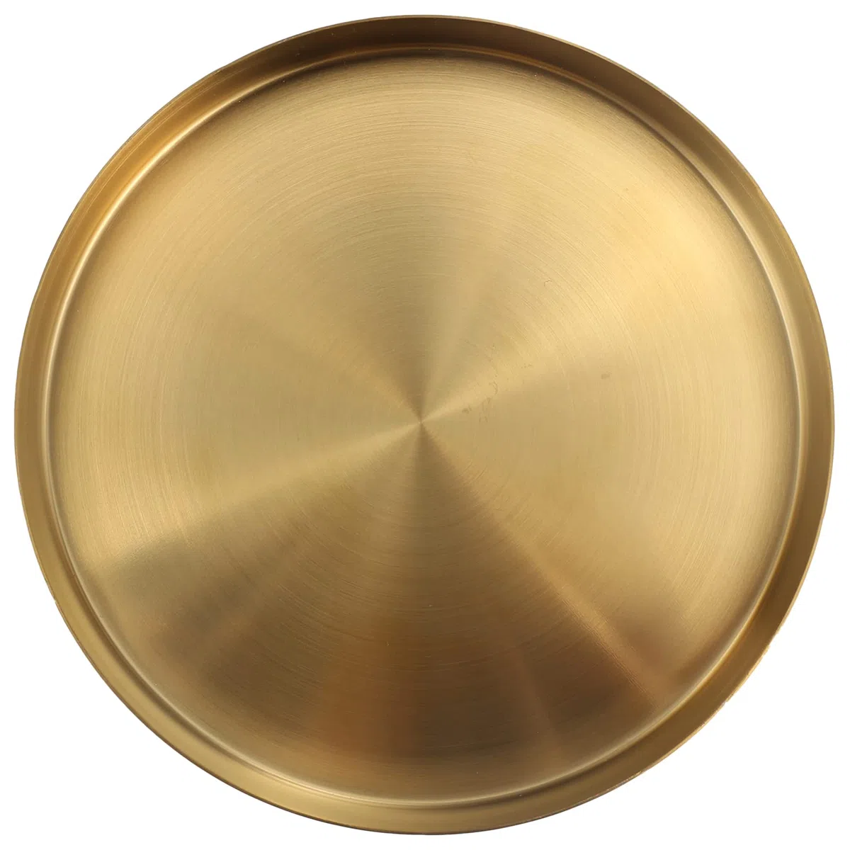 Vassoio Rotondo in Acciaio Inossidabile Vassoio da Portata Organizzatore di Gioielli E Trucchi in Oro/Piatto per Candele Piatto da Portata Dorato per Bar Cucina Bagno Acciaio Inossidabile (M)