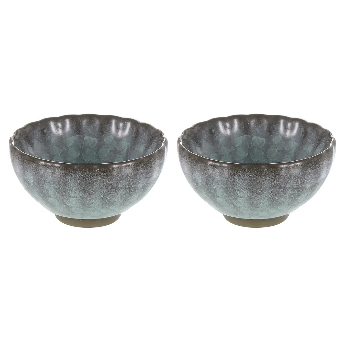 QUARKZMAN 2pz Ciotola Giapponese Matcha 4,23oz Set Tè Gong Fu Tradizionale in Ceramica Tazza Tè Mate Giapponese Senza Manico Porcellana Grande per Tè Matcha Caffè Bevande, Ciano