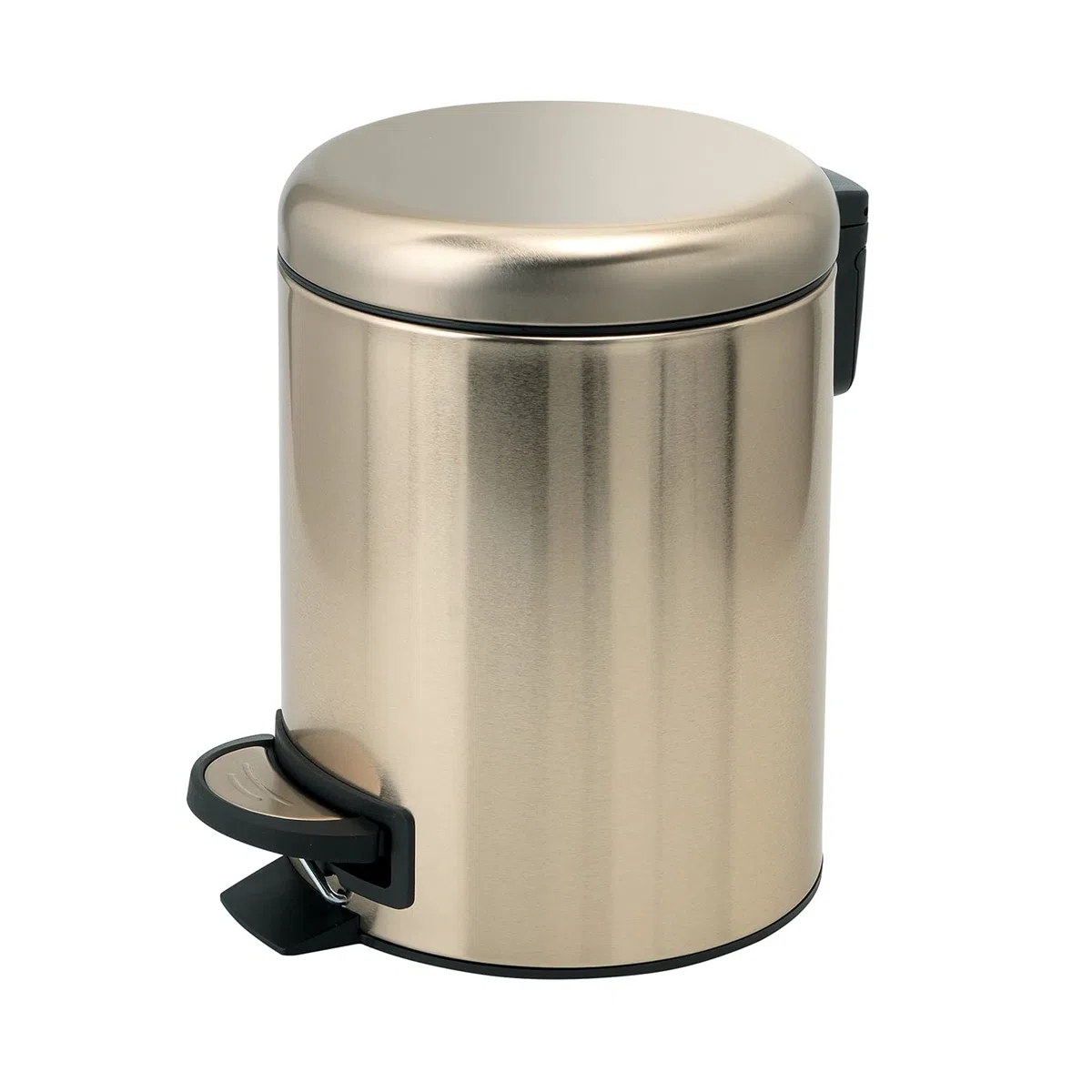 GEDY G-Potty pattumiera bagno oro 3 L, Misure: 25,1X17,4X22,6 CM, In acciaio inox e polipropilene, Cestino bagno con chiusura soft close, Cestino removibile, Design R&S Gedy, 2 anni di garanzia