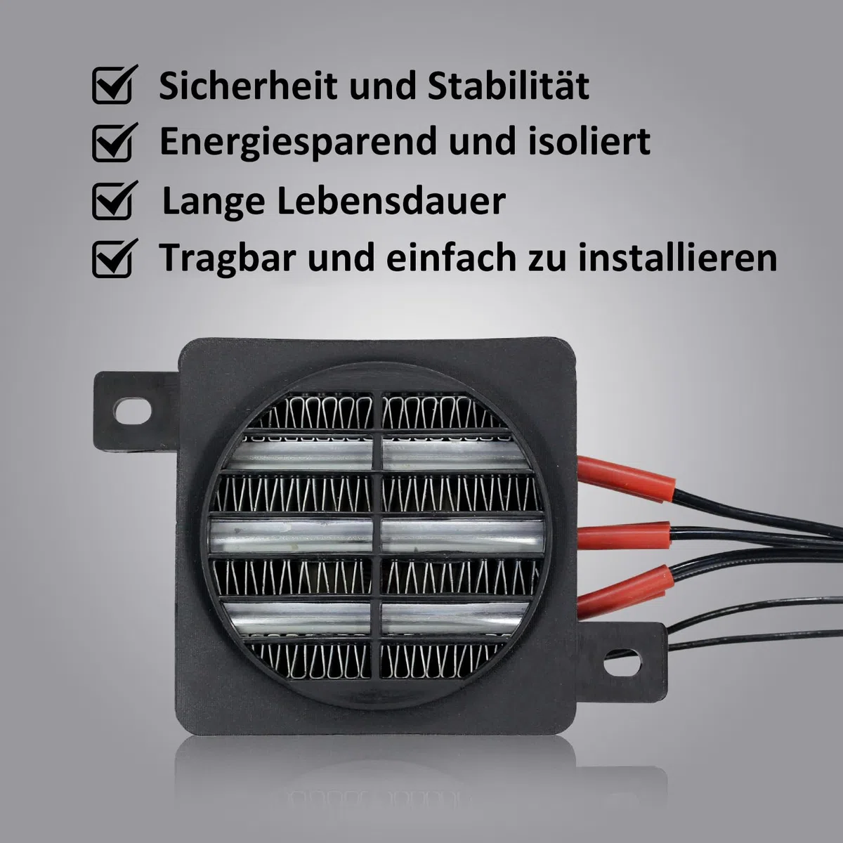 PTC, riscaldamento ad aria, 220 V, 100 W, PTC, con cavo di alimentazione, temperatura costante, riscaldamento elettrico in ceramica con ventola per umidificatore, stampante 3D, PTCYIDU