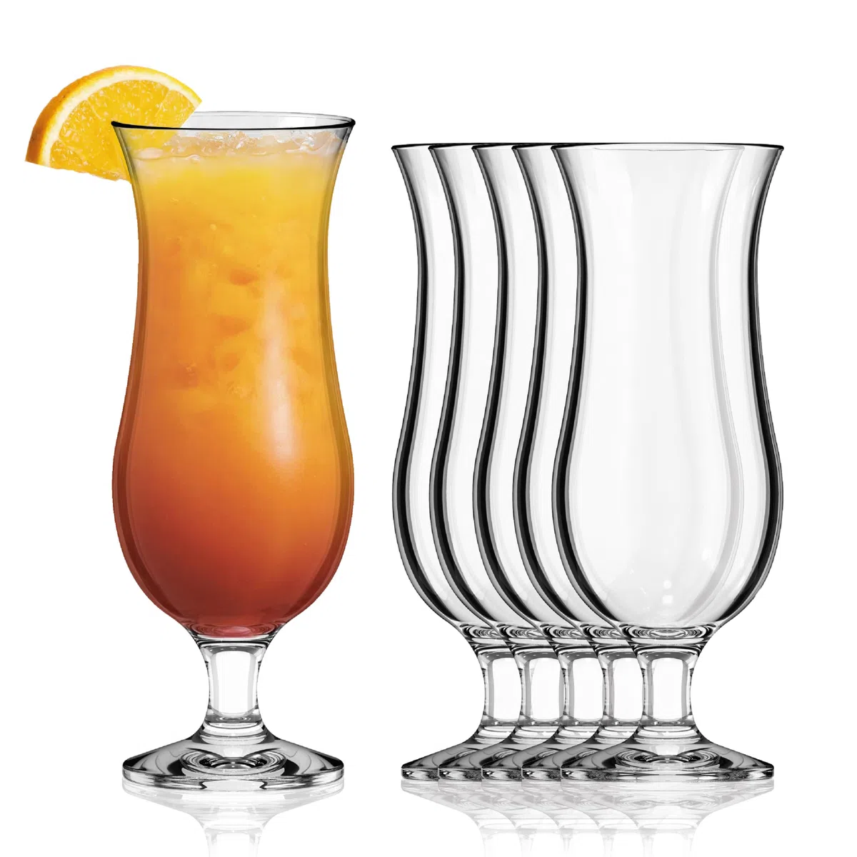 Sahm Hurricane Set di 6 bicchieri da cocktail – 430 ml – ideale come set di baristi, frappè o come bicchiere per gelato