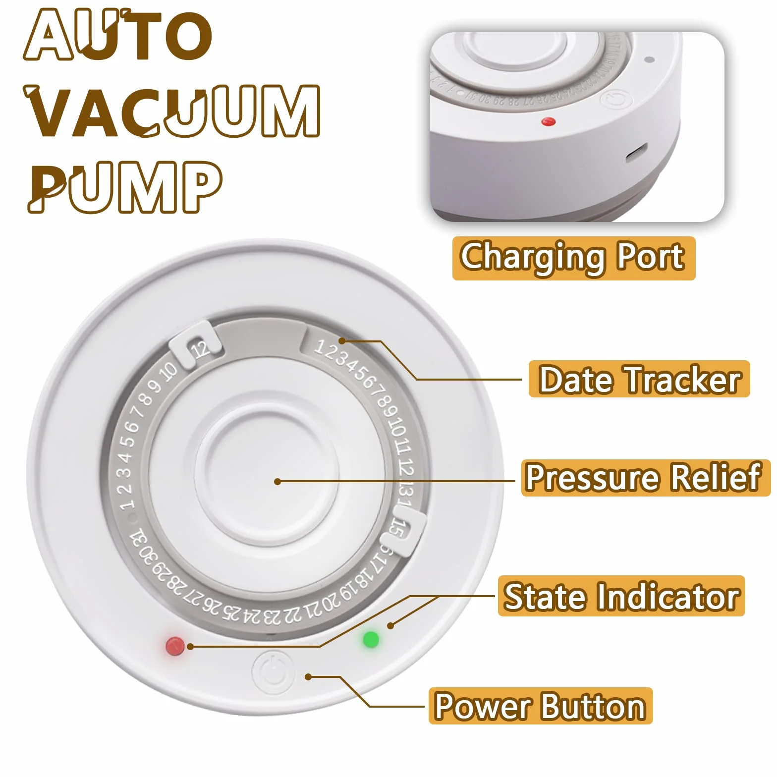 Minidiva Smart Vacuum Container, contenitore automatico elettrico ermetico in vetro per alimenti per la conservazione del caffè preparazione pasto (950ml) bianco