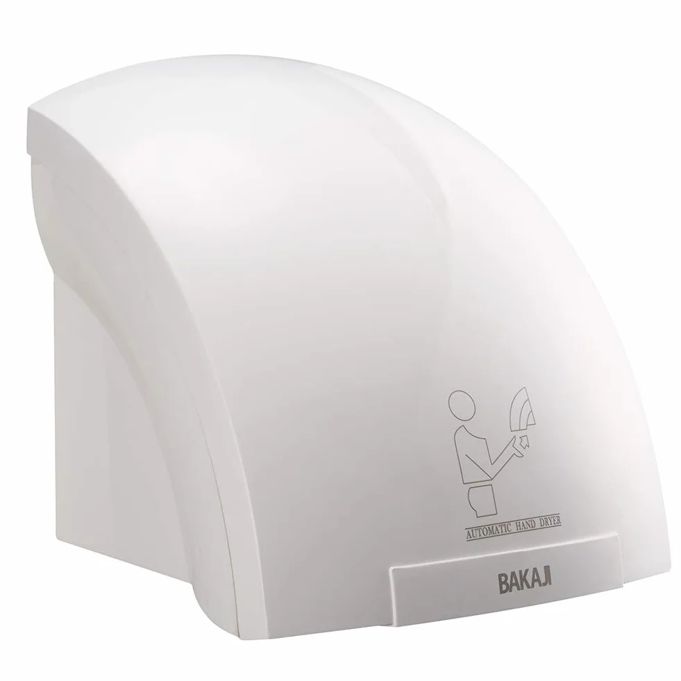BAKAJI Asciugamani Automatico Elettrico Hotel Asciuga Mani ad Aria Calda da Parete Bagno con Sensore Fotocellula (2000 Watt)
