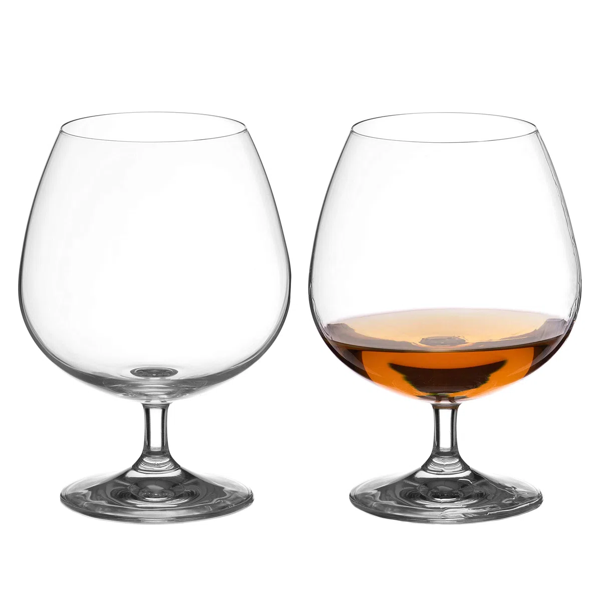 DIAMANTE Coppia di bicchieri da brandy per cognac e liquore, collezione Auris, in cristallo, non decorati, set di 2 (1400.702)
