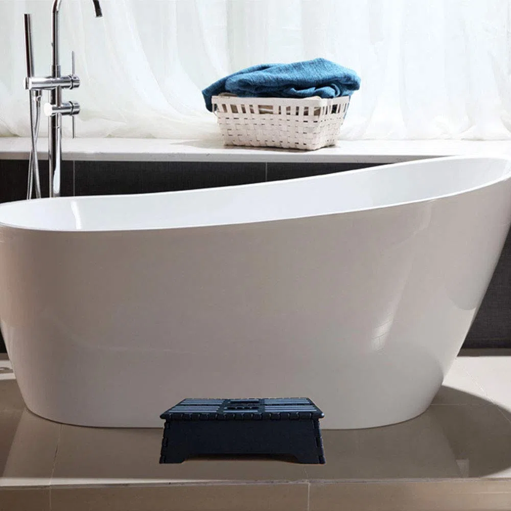 Passo pieghevole portatile - Lo sgabello passo leggero è abbastanza robusto per supportare adulti e abbastanza sicuro per i bambini Ottimo per cucina, bagno, camera da letto