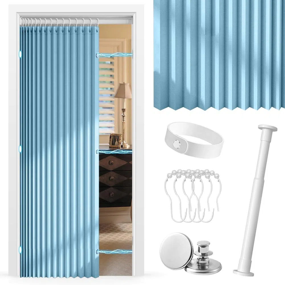 Tenda termica con protezione dal freddo, altezza 200 x larghezza 120 cm, con asta telescopica per camera da letto, soggiorno, 90 – 110 cm