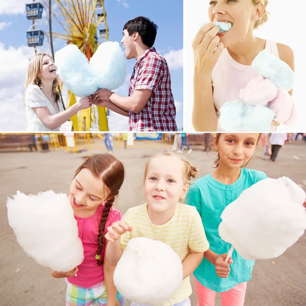 Sarah Macchine per Zucchero Filato,Zucchero Filato | Retro Cotton Candy Machine per Casa | Uttalizare Regolare Zucchero o Caramelle Senza Zuccheroper Feste e Party Bambini (Bianca)