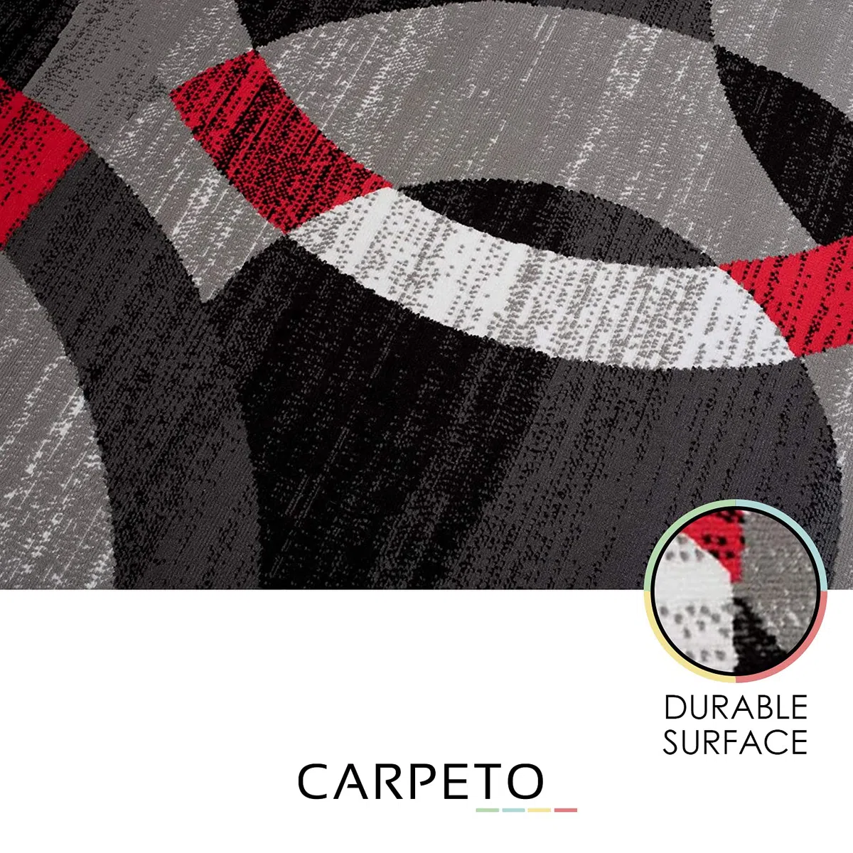 Carpeto Rugs Tappeto Salotto Moderno Pelo Corto - Tappeti Moderni Soggiorno - Tappeti Camera da Letto - Tappeti Salotto Grandi Dimensioni - Grigio 1-120 x 170 cm