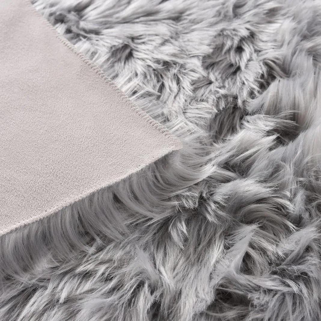 ORINOVA Tappeto Peloso Grau 60x120 cm Morbido Scendiletto Rug Camera da Letto Tappeti Lavabile in Lavatrice Moderno Salotto