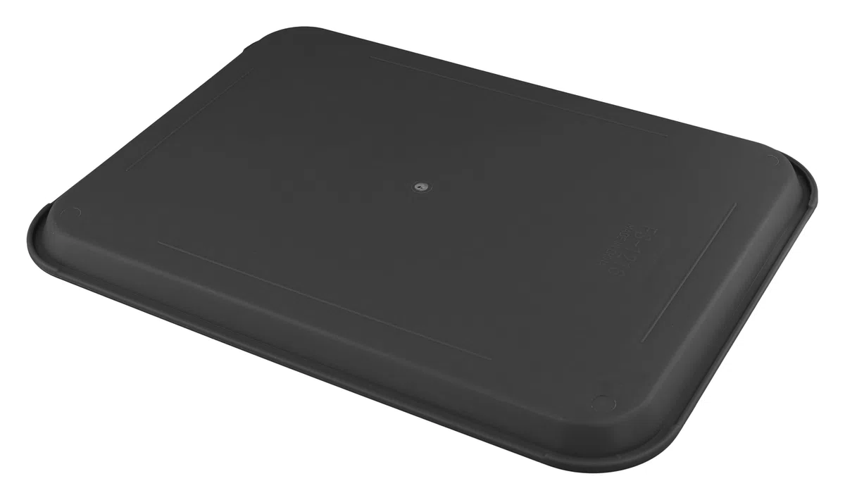 5 vassoi da portata in plastica, 40 x 30 cm, rettangolare, nero, fast food, vassoio da portata grande, in plastica antiscivolo per ristorante, caffetteria, cucina