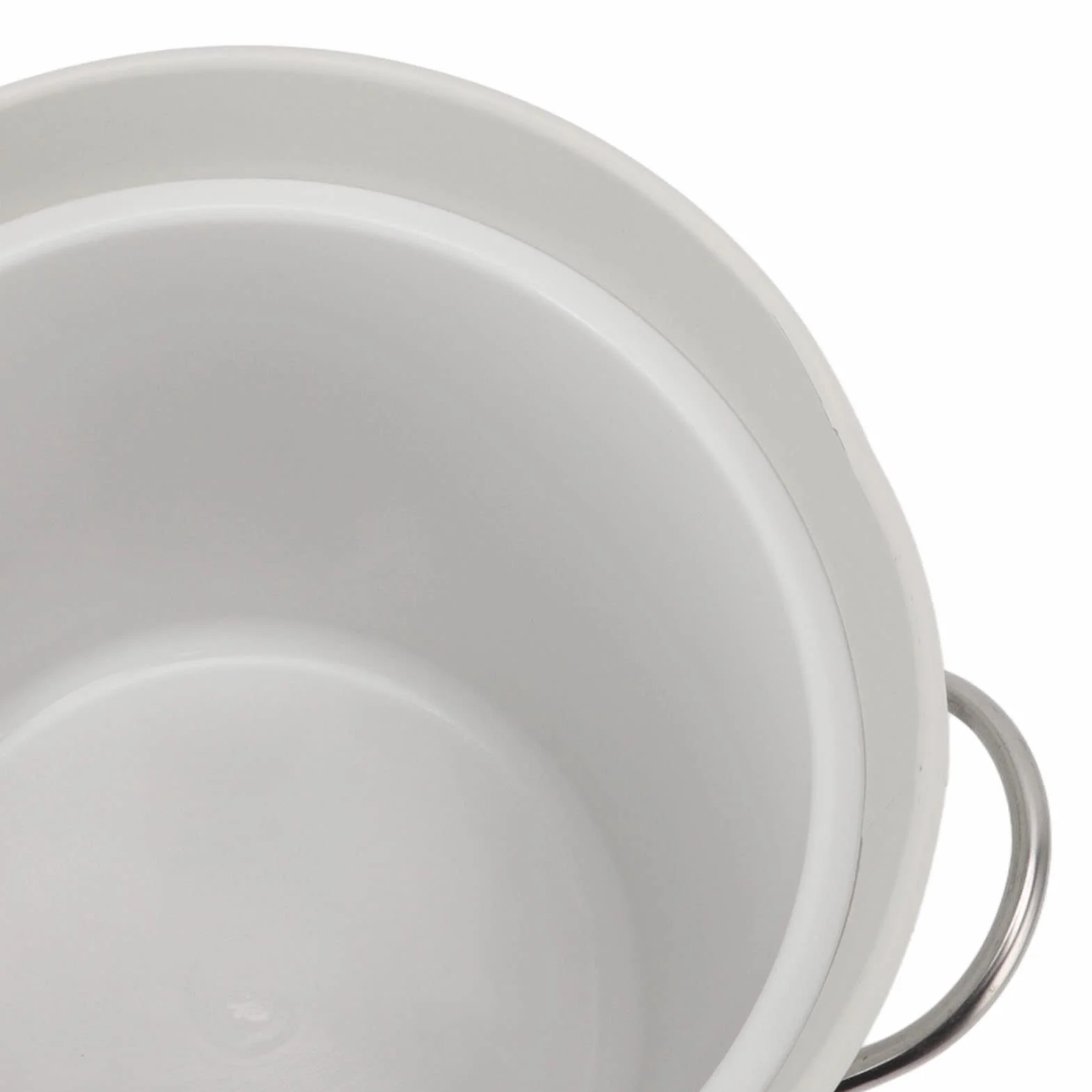 Greensen Secchiello per Ghiaccio con Coperchio e Paletta, Doppia Parete Termico, 19,5 x 20,5 x 16 cm, Bianco