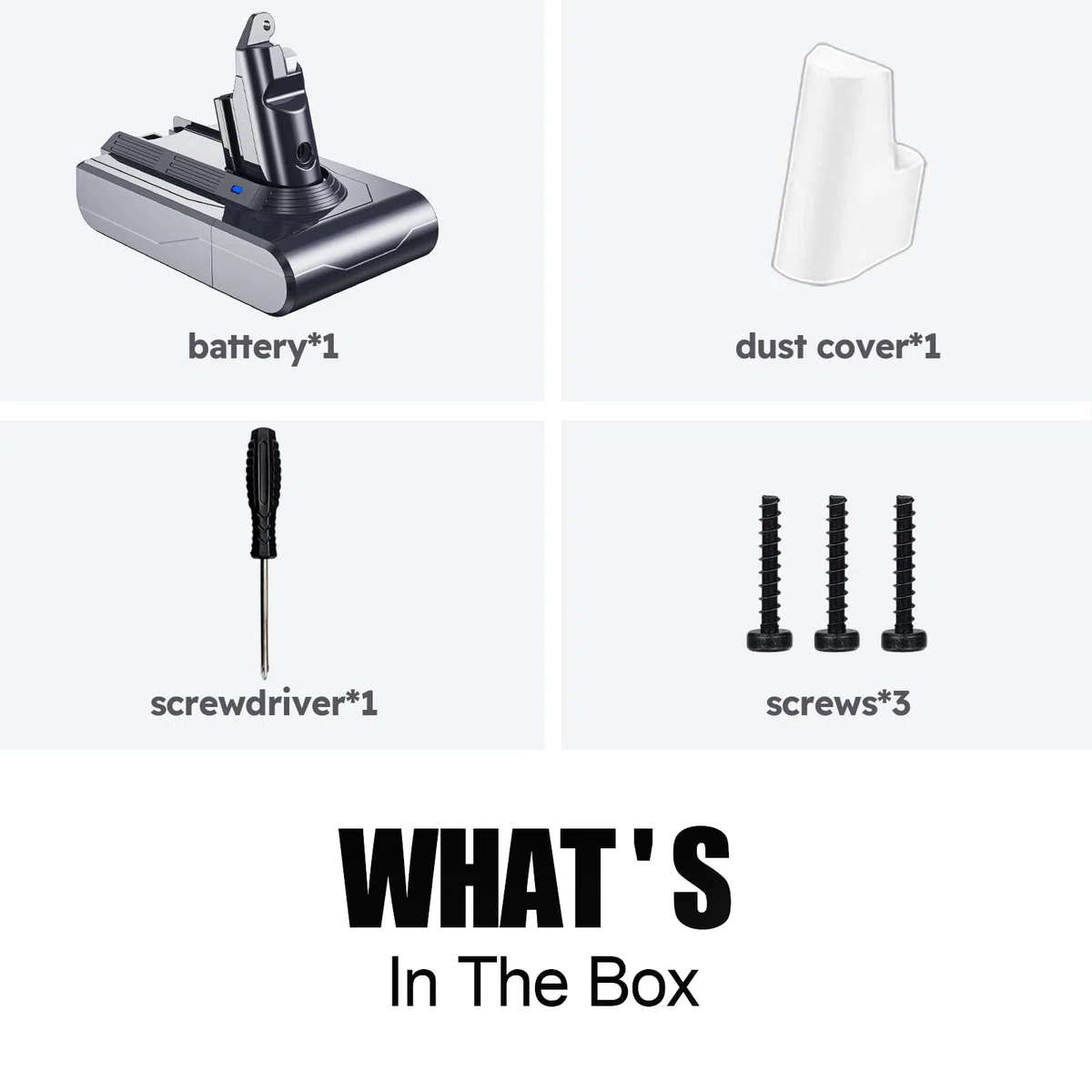 6000mAh Batteria per Dyson V6 DC62 DC58 DC59 DC61 DC72 DC74 Extra, Trigger, Fluffy, Absolute SV03 SV05 SV06 SV07 SV09