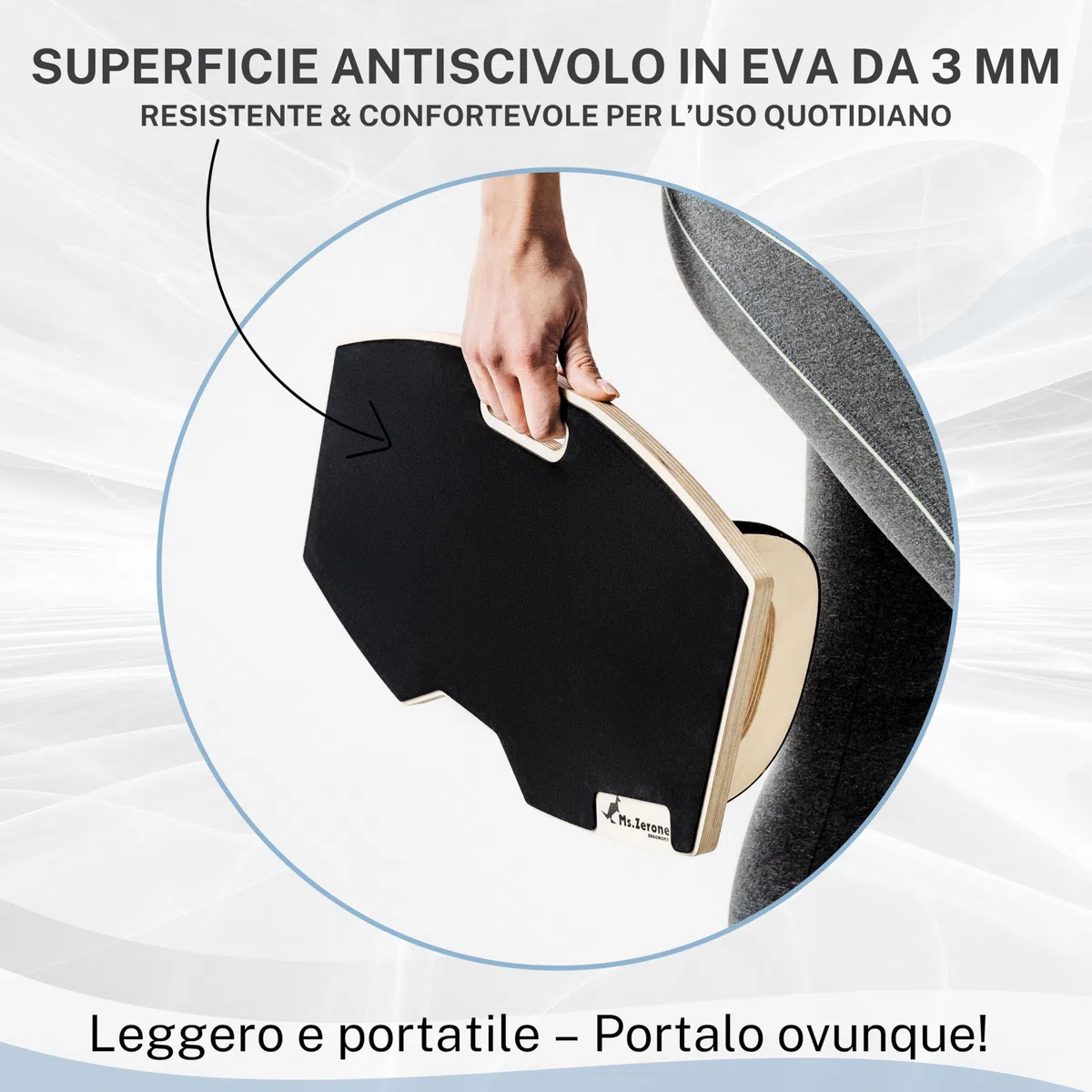 poggiapiede da scrivania in legno – Altalena antiscivolo EVA 3M – Comodo per ufficio e casa