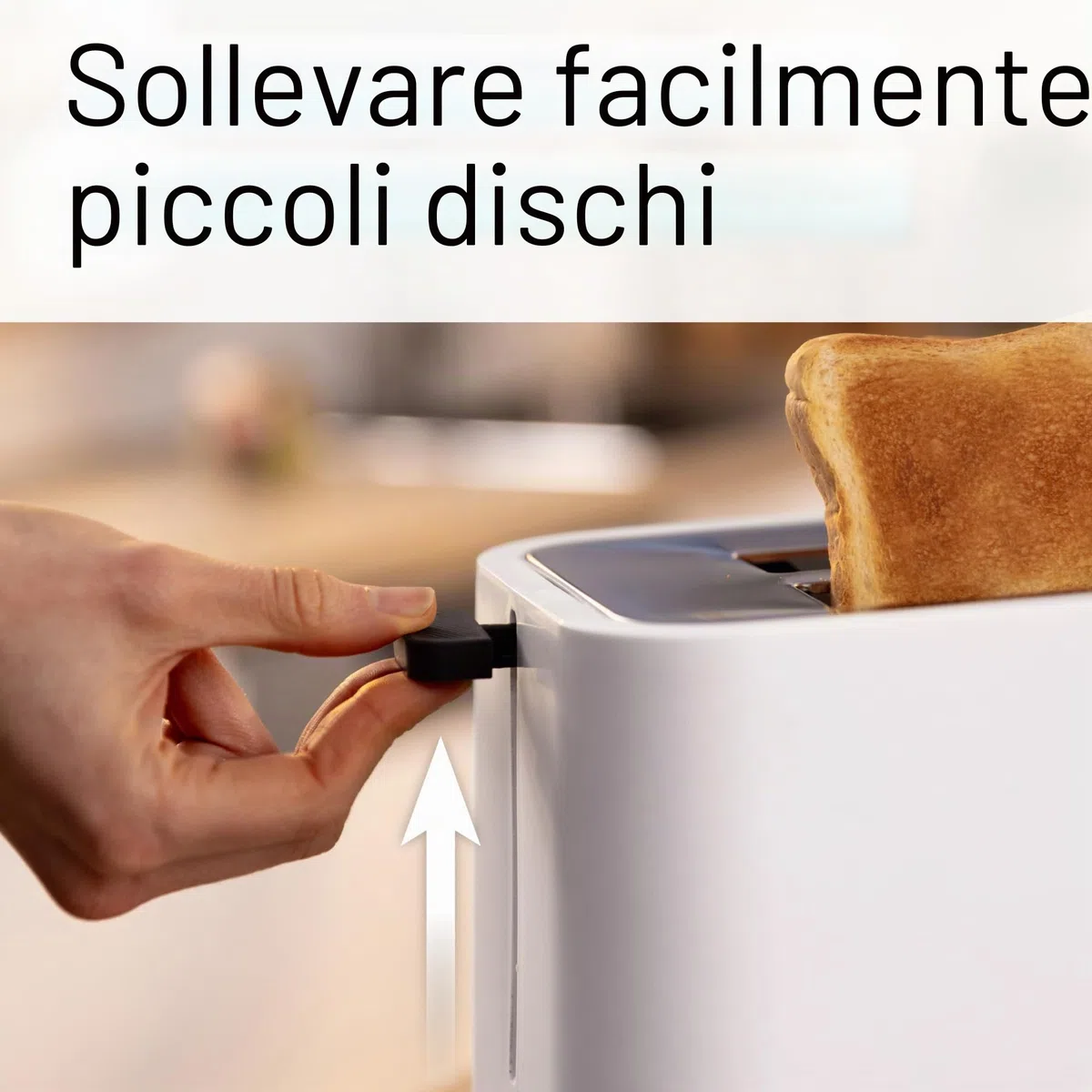 Bosch Tostapane Compatto TAT3M121, 950 W, Tostatura Uniforme, Espulsione Automatica, Vassoio Raccogli-Briciole, Funzione Scongelamento e Riscaldamento, Spegnimento Automatico, Bianco