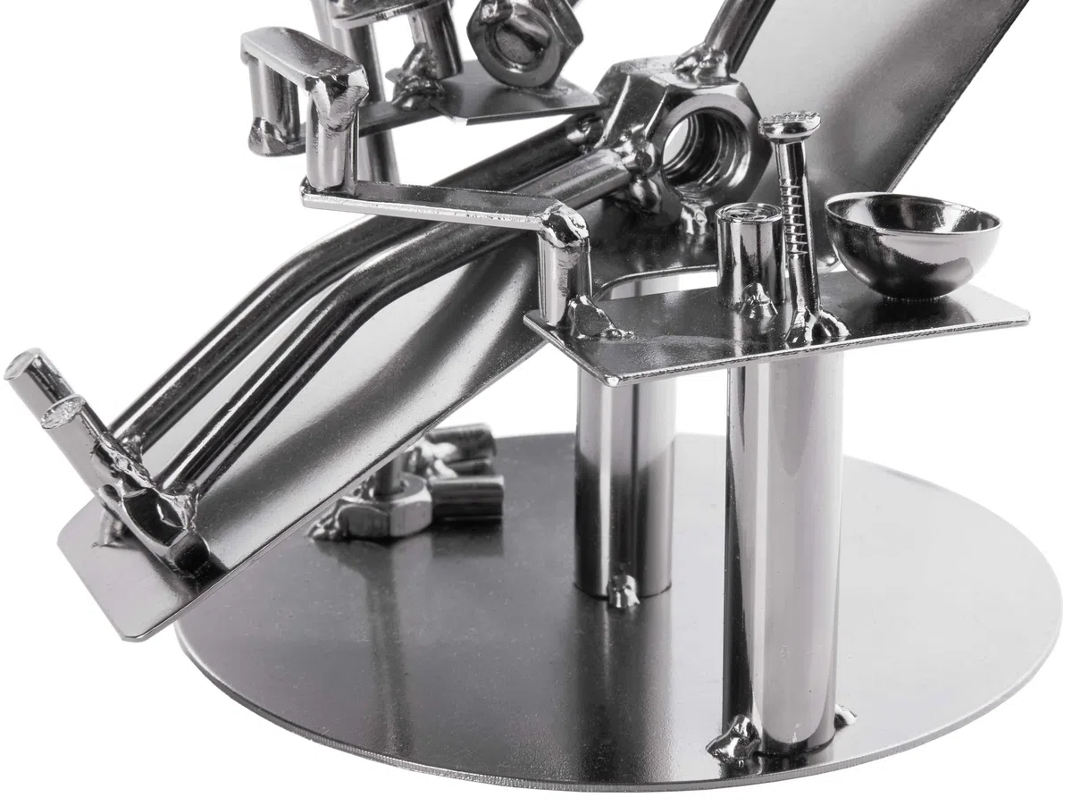 BRUBAKER Vite Uomo Dentist - Figura in Ferro Artigianale in Metallo - Regalo in Metallo per Dentisti, Assistenti Dentali e Infermieri Dentali