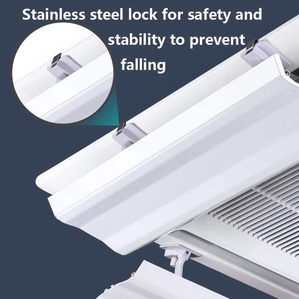 Deflettore del Condizionatore D'Aria per Il Condizionamento D'Aria Centrale del Soffitto,L'Angolo Regolabile,Facile Installazione,Prevenire Il Soffiaggio Diretto Dell'Aria(Una Fetta) (60cm)