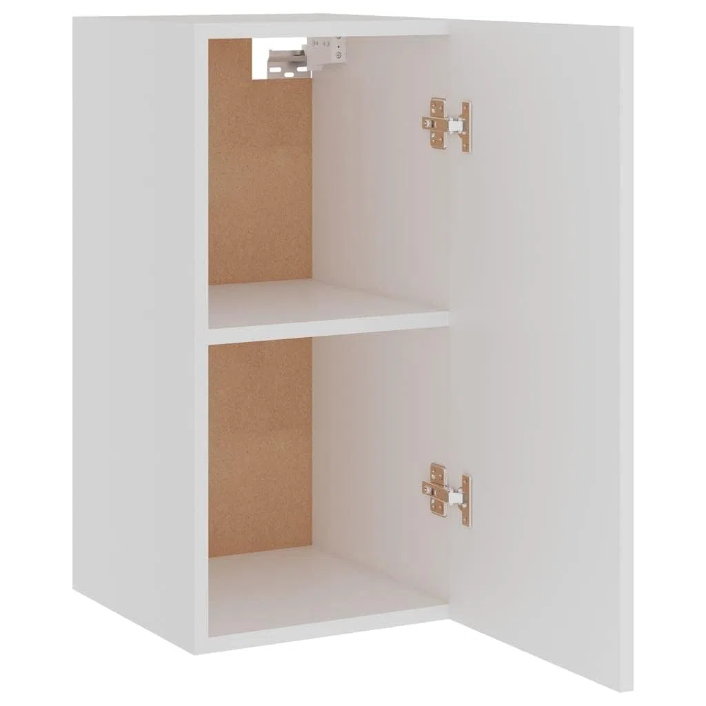 vidaXL Mobile sospeso Lyon, 29,5x31x60 cm, Legno ingegnerizzato, Bianco, Contenitore da parete, Bagno & Cucina, Portata massima 60 kg