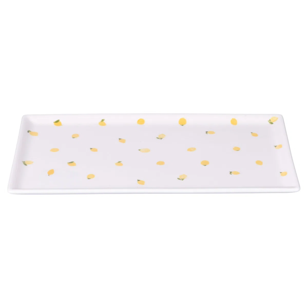 Set 4 Piatto rettangolare in porcellana 31,6x16,8 cm, limoni, Fruit Life