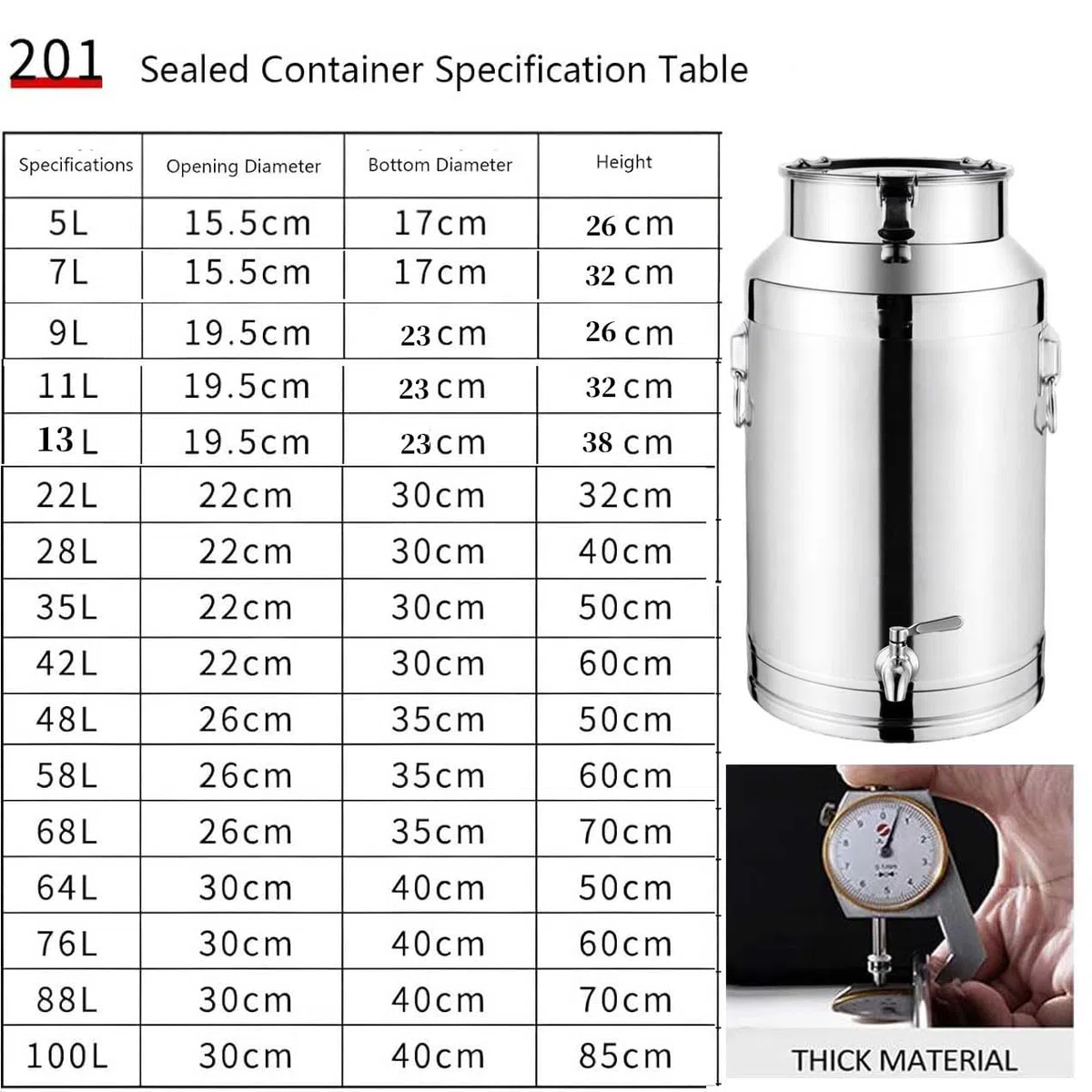 Contenitore Olio 5 Litri con Rubinetto Tappi per taniche Olio Coperchio sigillato e Maniglia per Vino/Olio da Cucina/Latte/Cereali(Capacity,5L)