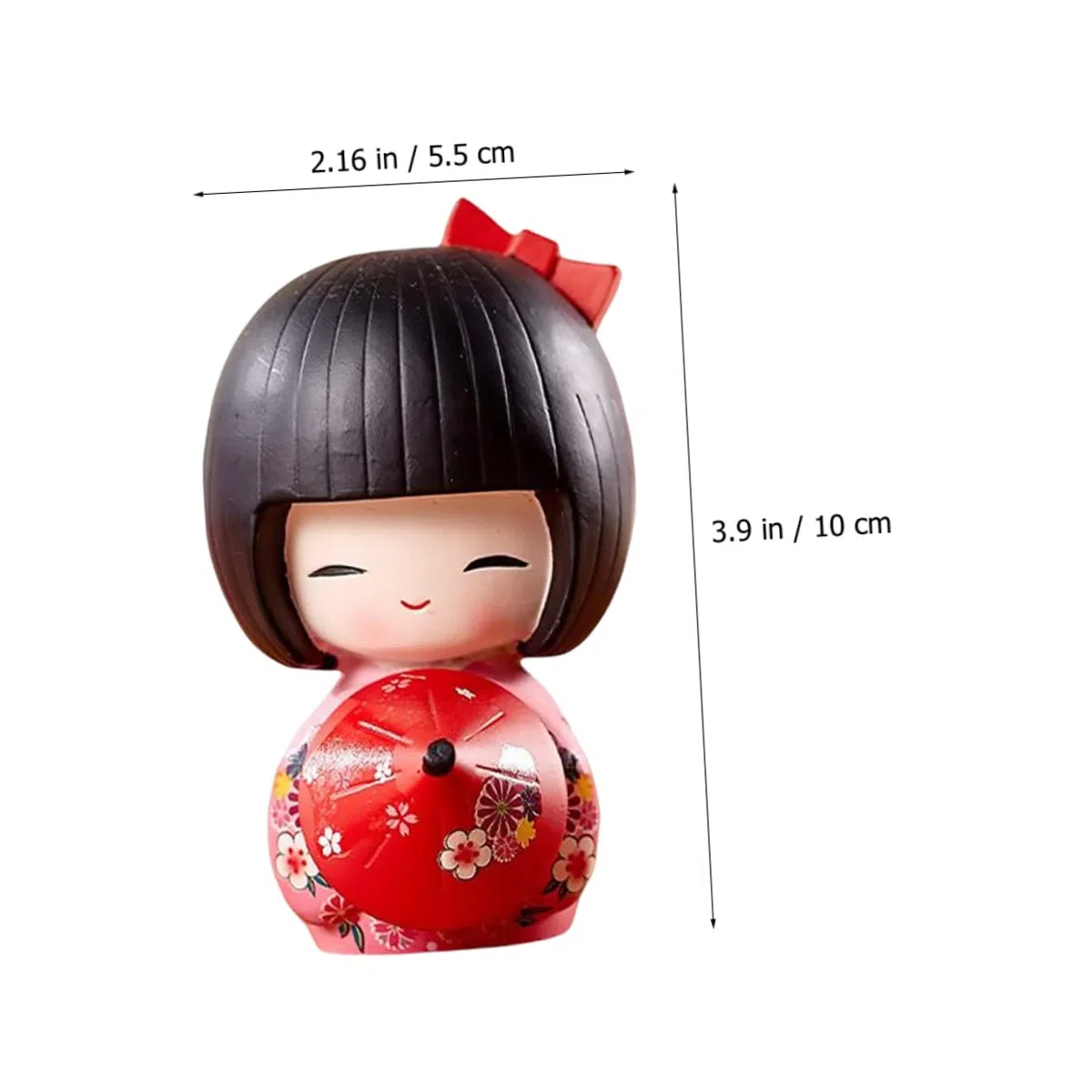 Artibetter 2Pcs Bambole In Miniatura Decorazione Auto Kimono Giapponese Artigianato Giapponese Statua Ombrello Giapponese Giapponese Kokeshi Bambola Casa Decorazione Giapponese Regalo Di
