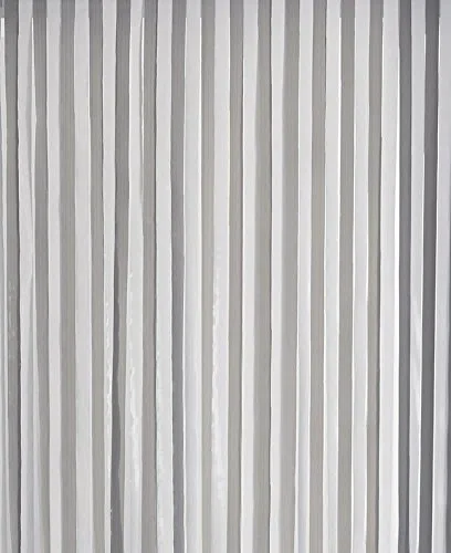 Tenda a strisce per porta, in plastica di alta qualità, larghezza 90 cm x lunghezza 220 cm bianco e grigio