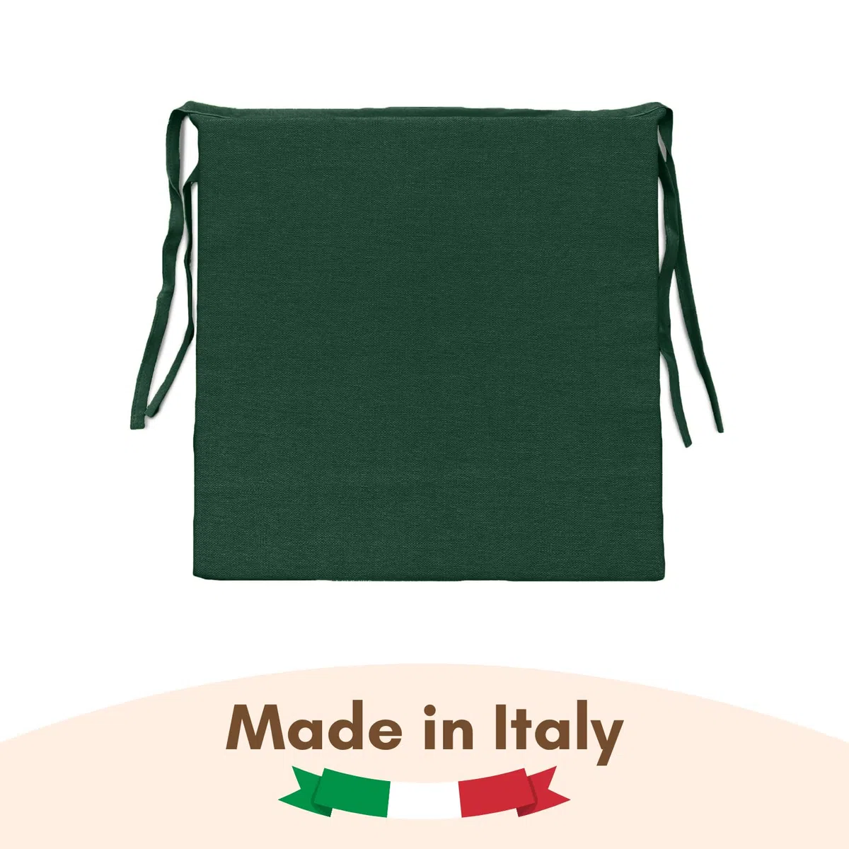 Il Tuo Artigiano Design Set 6 Cuscini per Sedie da Cucina Made in Italy - Cuscini Copri Sedie 40x40 cm spessore 4 cm - Tessuto Cotone e Poliestere, Imbottiture in Spugna (Verde)