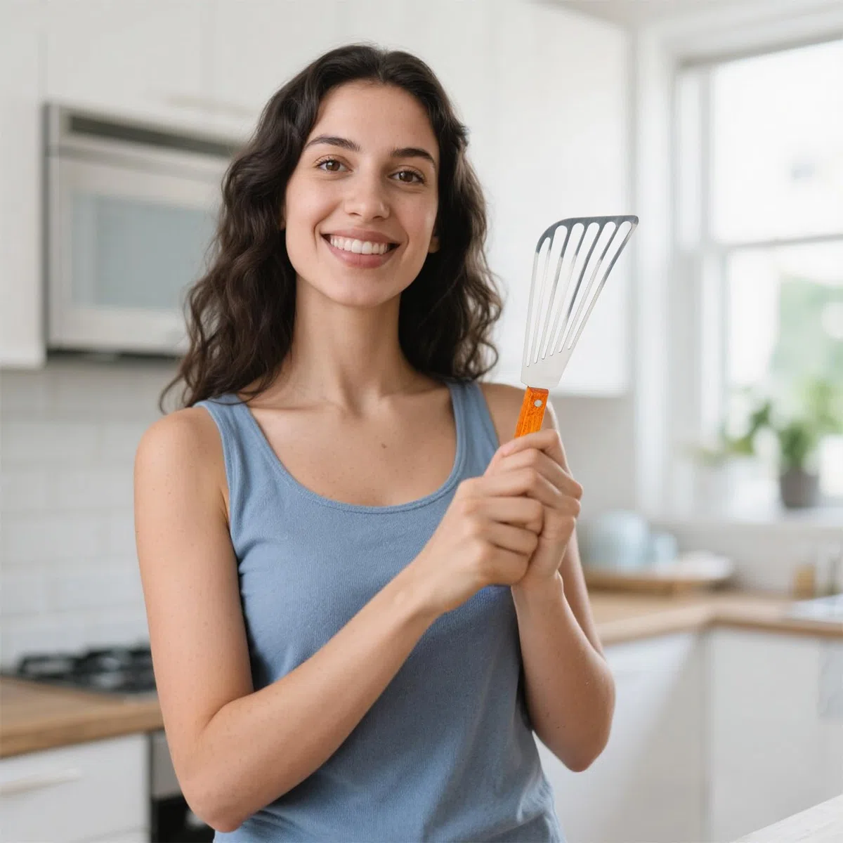 BOXOB 2pz Spatola per Pesce in Acciaio Inossidabile, Set di Spatole Pesce Resistenti Spatola Scanalata da Cucina per Girare Pancake Uova e Altro Ancora