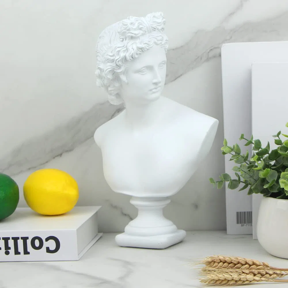 Norrclp Statua greca di Apollo 32 cm – Busto romano classico – mitologia greca – Scultura per la decorazione della casa