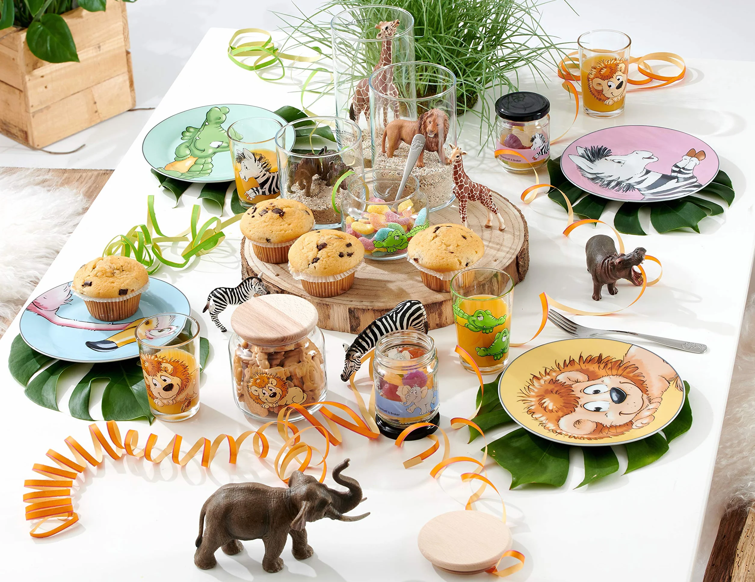 Ritzenhoff & Breker Happy Zoo Koko Set di stoviglie per bambini, 3 pezzi