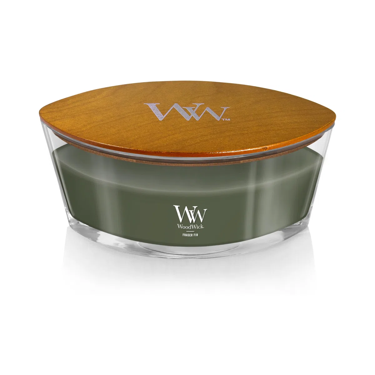 WoodWick Candela profumata Ellipse | Fraser Fir | Con Stoppino Scoppiettante | Fino a 50 ore