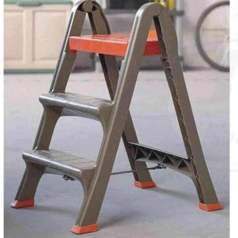 Bama Sgabello in plastica SKALA 3 gradini Grigio talpa Scala
