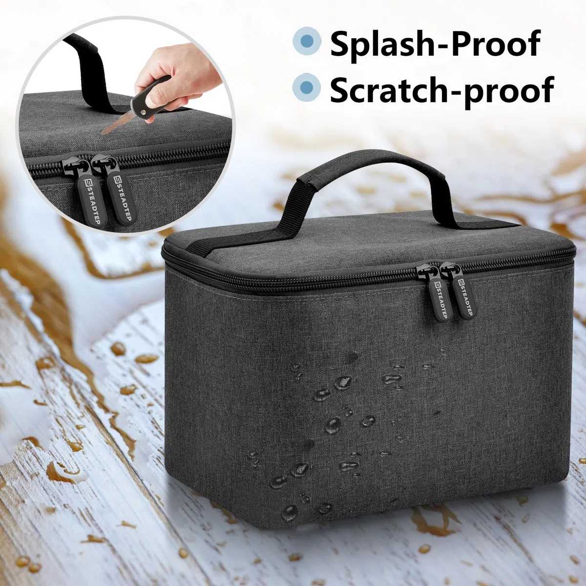 Borsa da trasporto per mixer manuale digitale KitchenAid 5/6/7/9 ultra power speed, custodia da viaggio portatile con manico, per accessori da cucina (solo scatola), Grigio, moderno