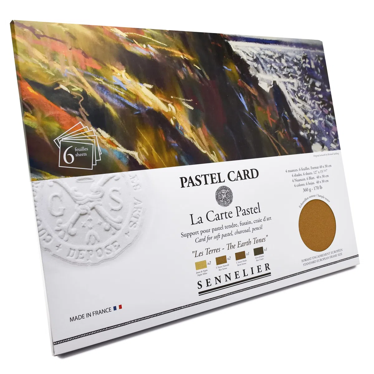 Sennelier La Carte - Pochette in carta pastello, 40 x 28 cm, toni della terra