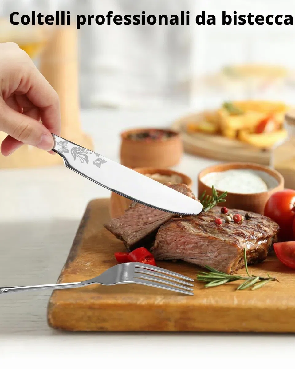 Set di Posate, Aoresac Posate Acciaio Inox da 20 pezzi per 4 Persone, Ideali per La Casa, Il Ristorante, Festa e Come Regalo, Lavabili in Lavastoviglie e Antiruggine (Argento)