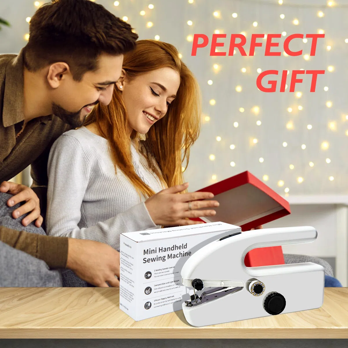 Mini macchina da cucire con accessori da cucito, macchina da cucire portatile ricaricabile, strumento elettrico portatile per punto rapido per uso domestico,per cucire vestiti,tende,fai da te e viaggi