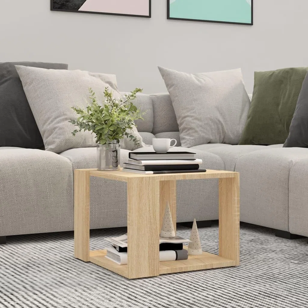 Tavolino da Salotto Tavolino da caffè Tavolo da divano Tavolo da gioco Tavolo centrale Tavolo da pranzo Comodino Adatto al soggiorno Camera da letto Ufficio Rovere Sonoma 40x40x43 cm Legno Multistrato