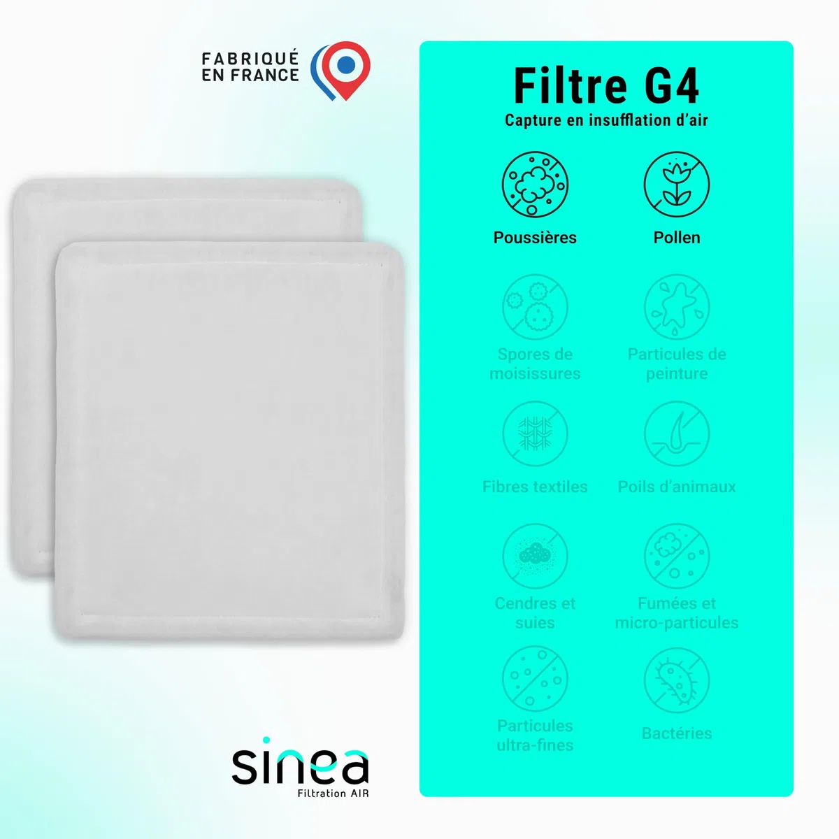 TOP FILTRO - Filtri G4 X2 + F7 compatibili ALDES DEE FLY CUBE 300 & 370