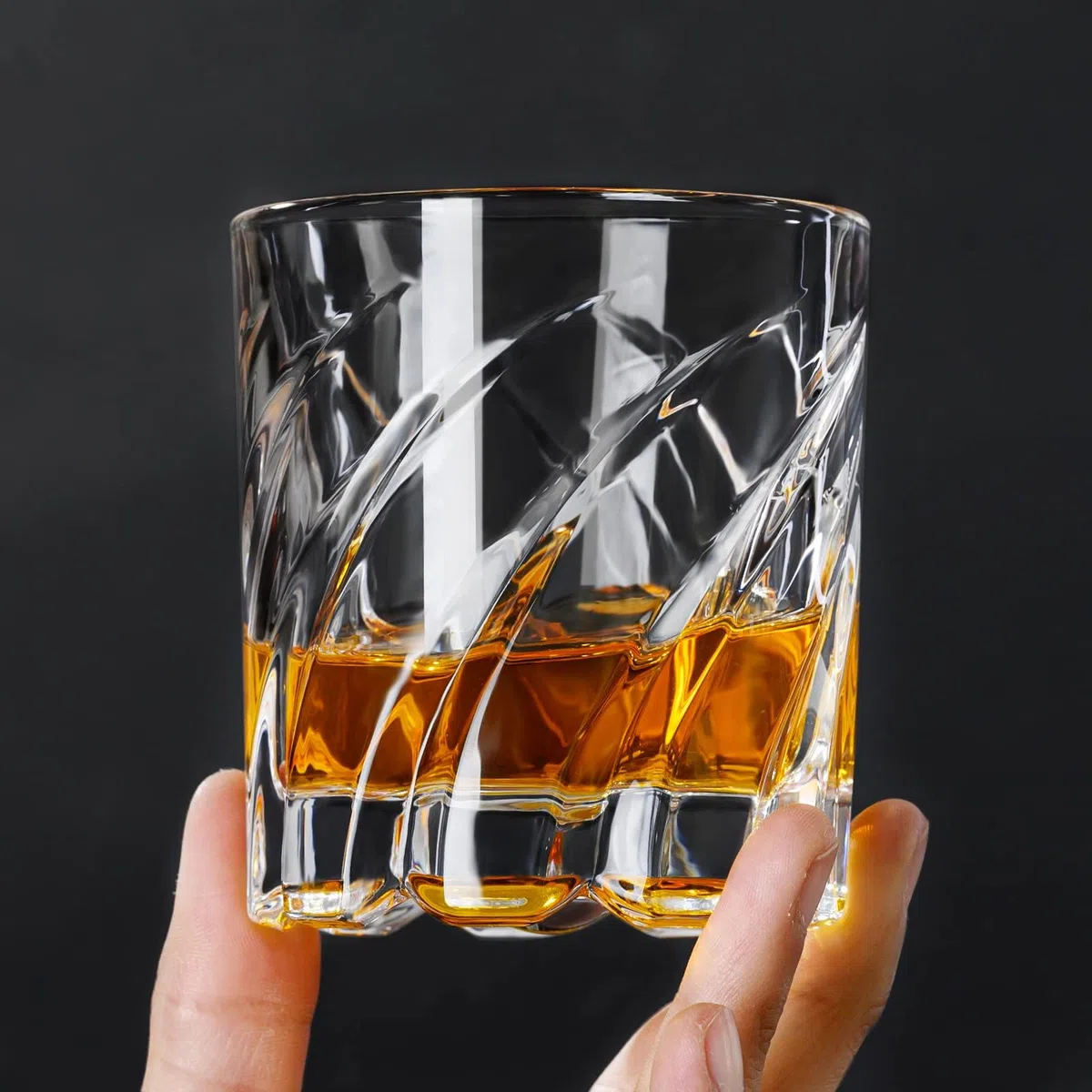 PARACITY Set di 2 Bicchieri da Whisky Rotanti, Girevoli Vecchio Stile, da Cocktail, Rock e Bourbon per Bar, Feste e Casa