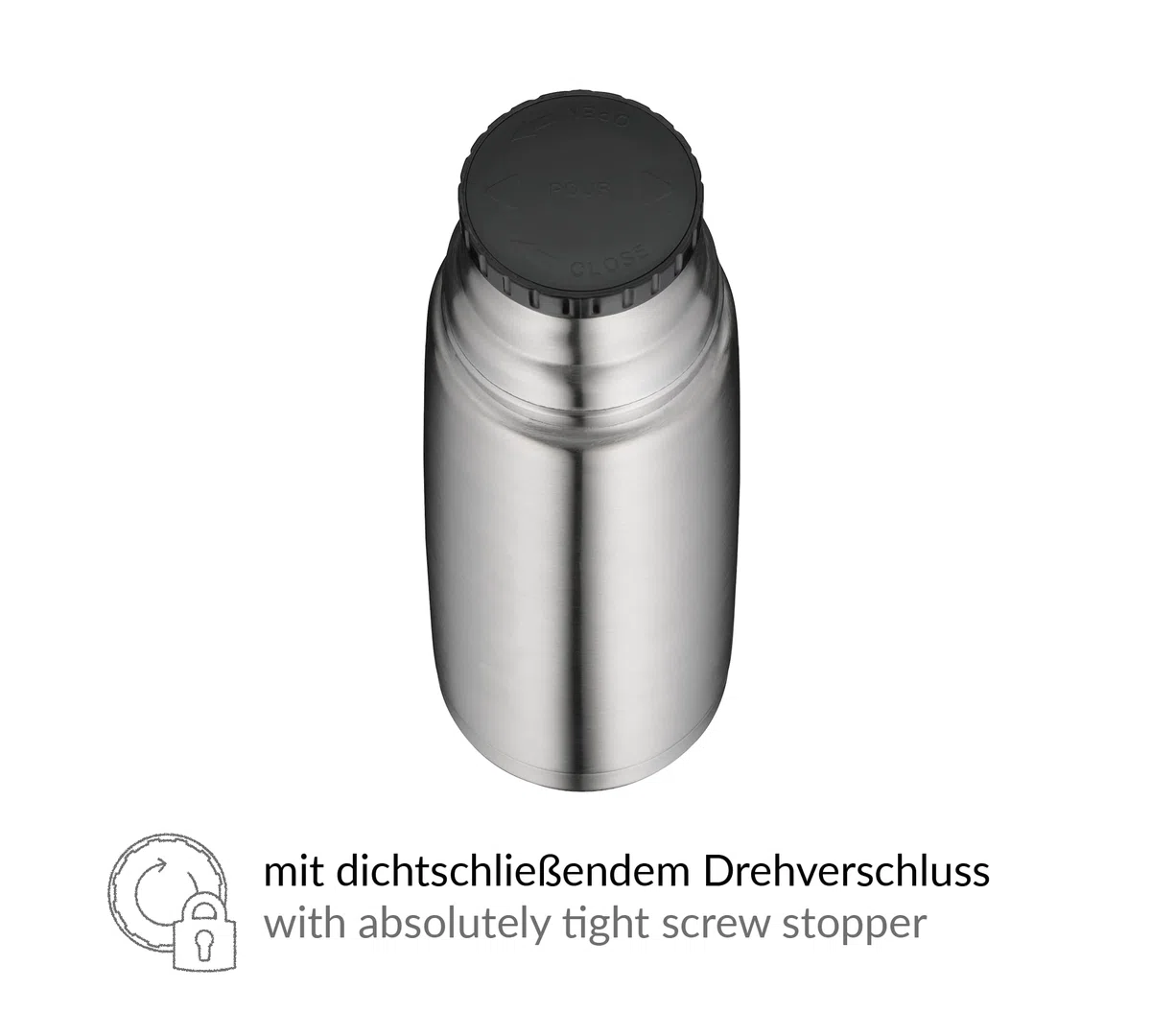 alfi ISOTHERM DV 750ml, borraccia isolante in acciaio con bicchiere, chiusura a vite a tenuta ermetica, tiene caldo per 18 ore, anti-impronte, durevole, per lavastoviglie, senza BPA