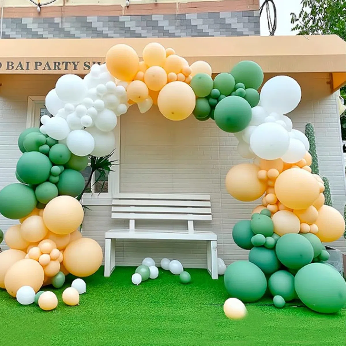 Arco Palloncini Struttura, Kit Arco Semicircolare, Struttura per Palloncini con Base, 2,7m Arco Palloncini per Matrimoni/Compleanni, adatto per feste, Natale