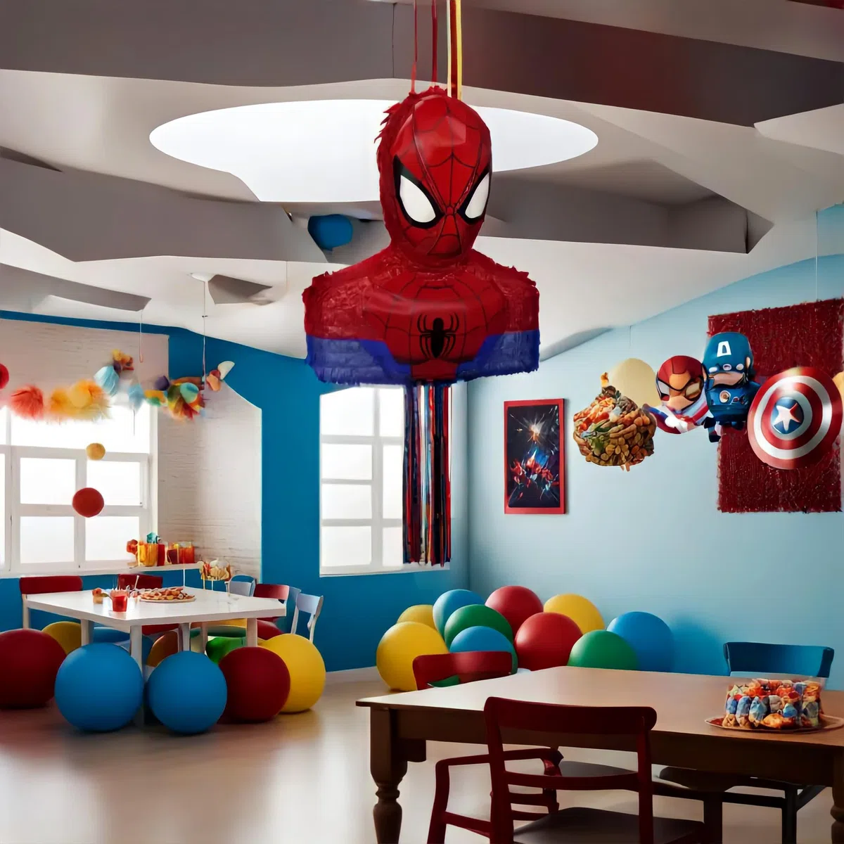 Unique Party 46378 - Ultimate Spider-Man Pinata - Tirare la Corda