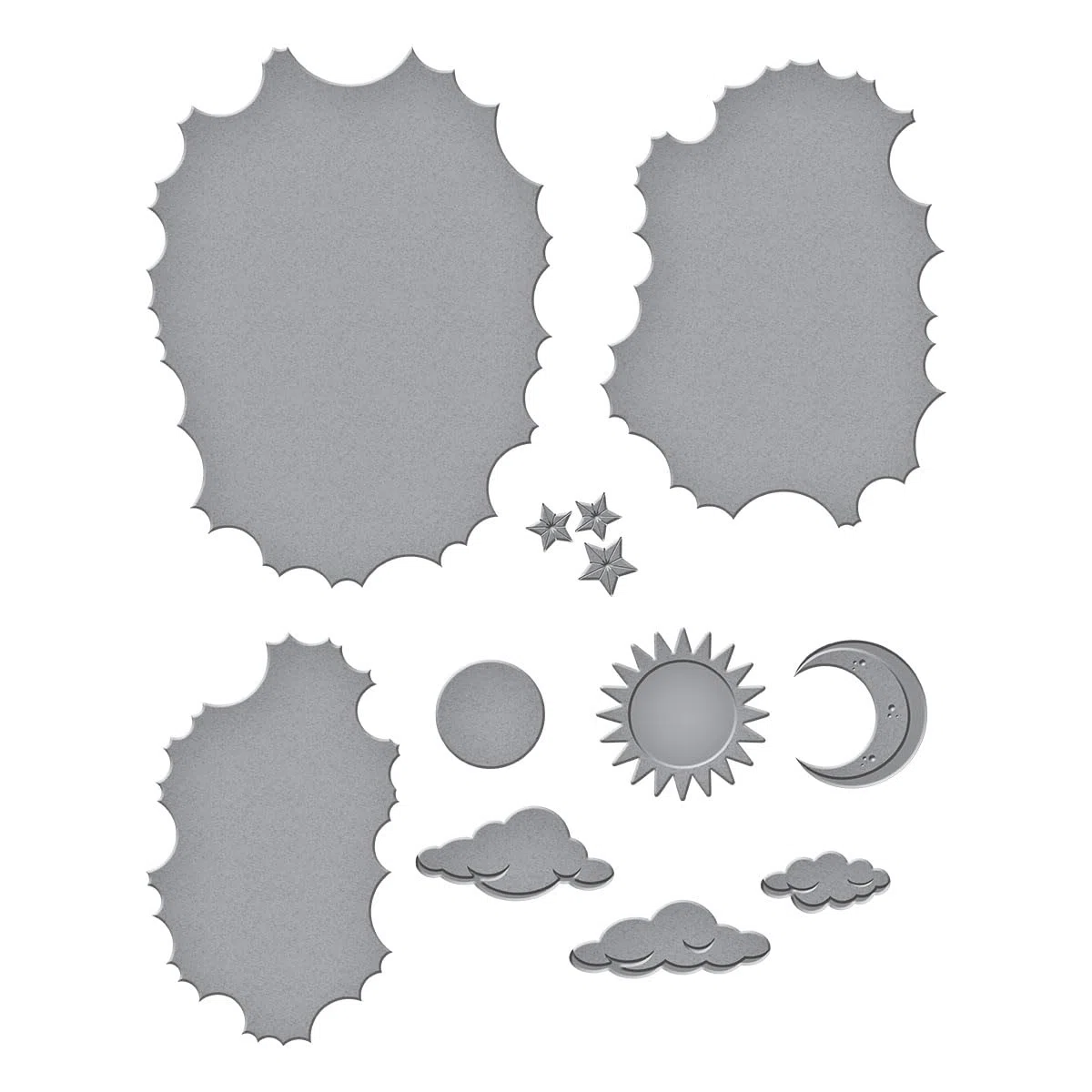 Spellbinders S6-233 Tunnel Clouds Etched Dies from The Tunnel Scapes Collection di Vicky Papaioannou