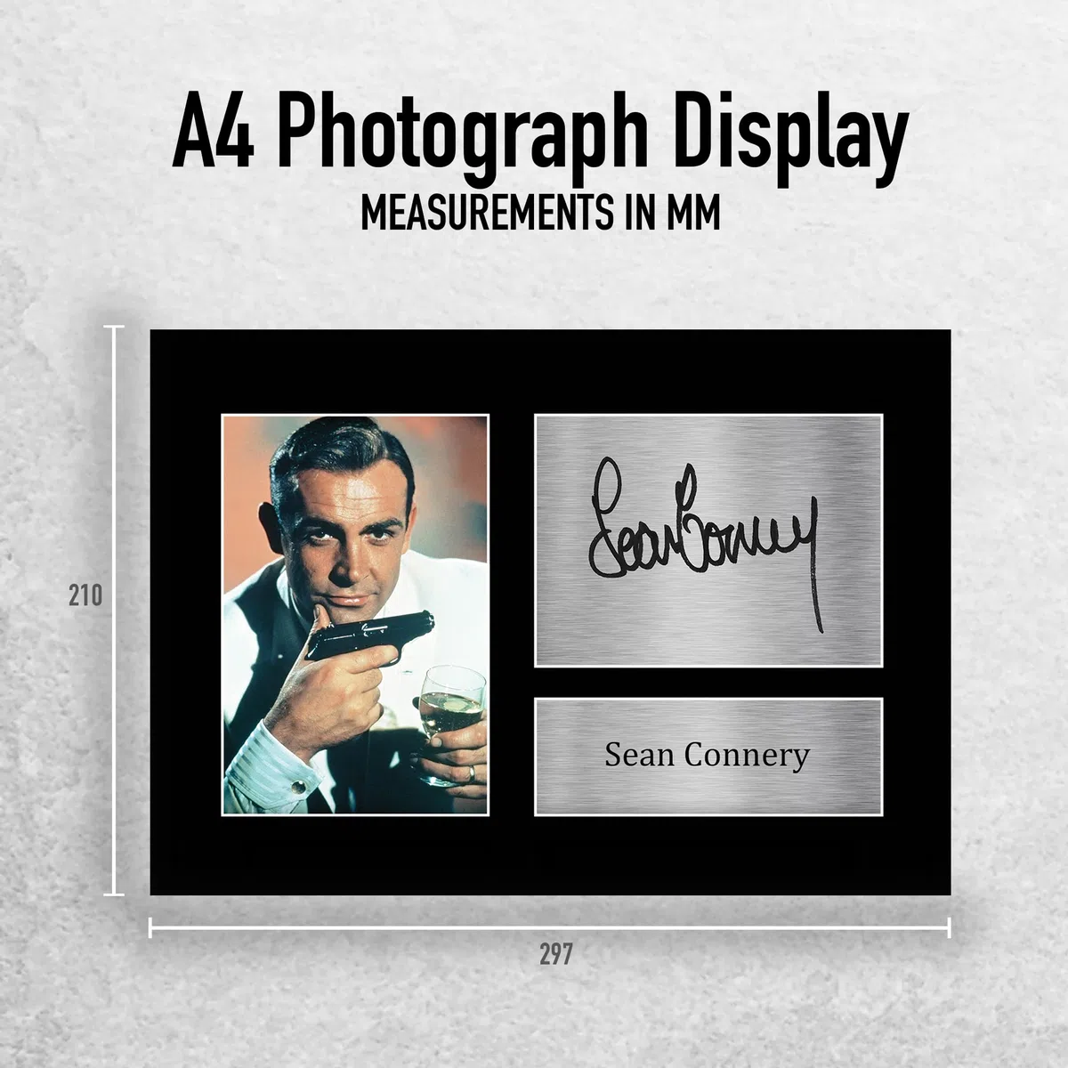 HWC Trading Sean Connery A4 Senza Cornice Firmato Regalo Visualizzazione Delle Foto Print Immagine Autografo Stampato Per James Bond Gli Appassionati Di Cinema