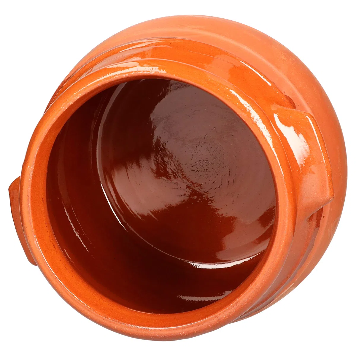 MamboCat Casseruola in terracotta con coperchio 4,5 litri stile mediterraneo fatta a mano parzialmente smaltata adatta a stufati per rum o cetrioli antica/vintage medievale