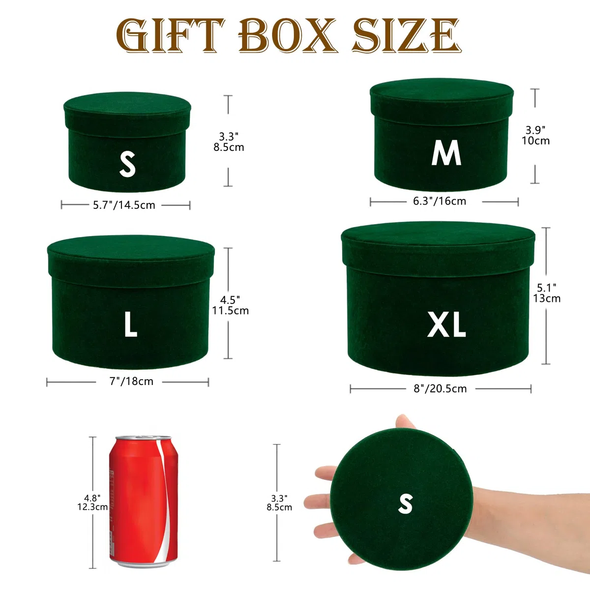 Oairse Set di 4 Confezioni Regalo in Velluto con Coperchio - Scatole di Cartone per Compleanno e Festa della Mamma