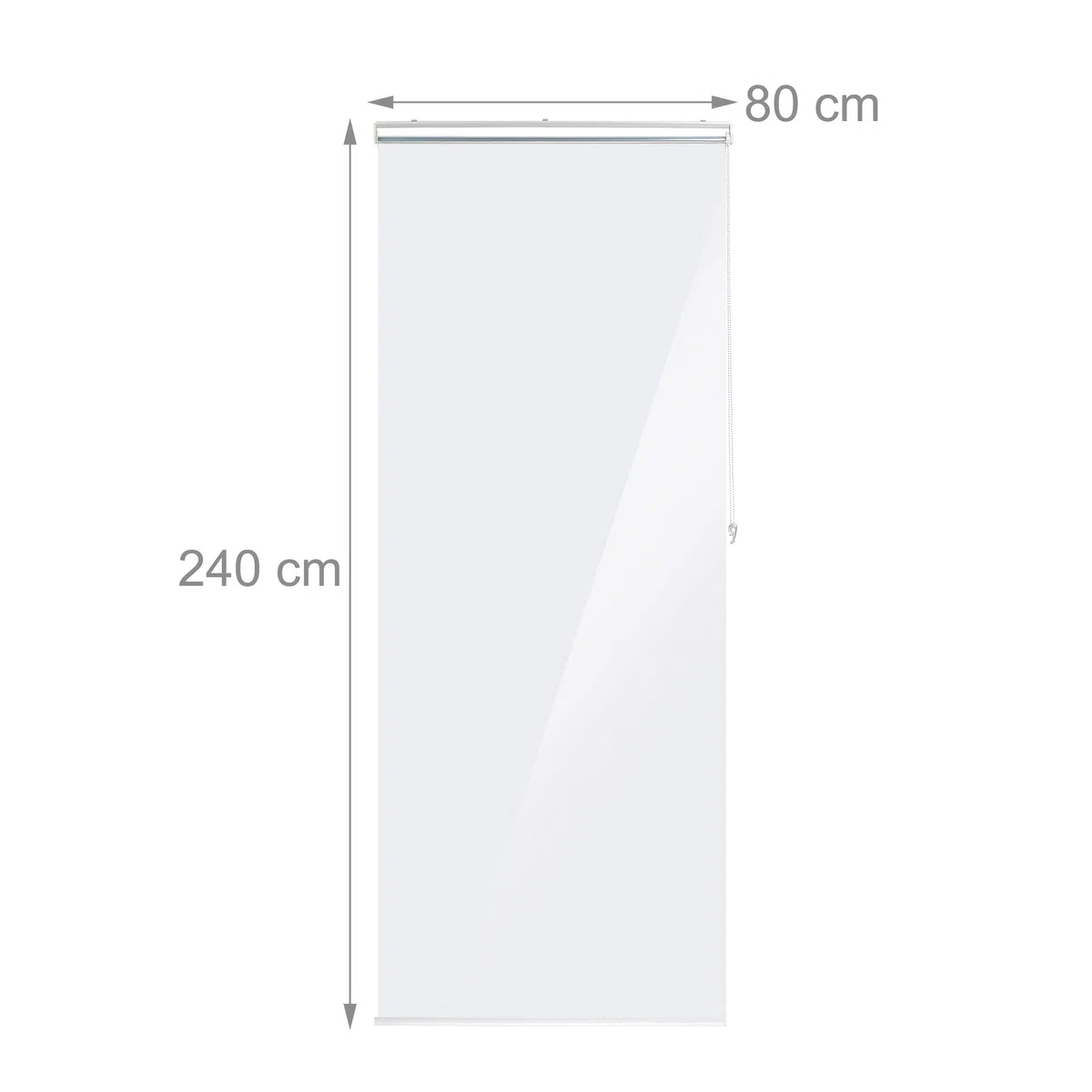Relaxdays Tenda per Doccia Moderna, 80x240 cm, Vasca da Bagno, Idrorepellente, Montaggio a Soffitto, Rullo,Trasparente