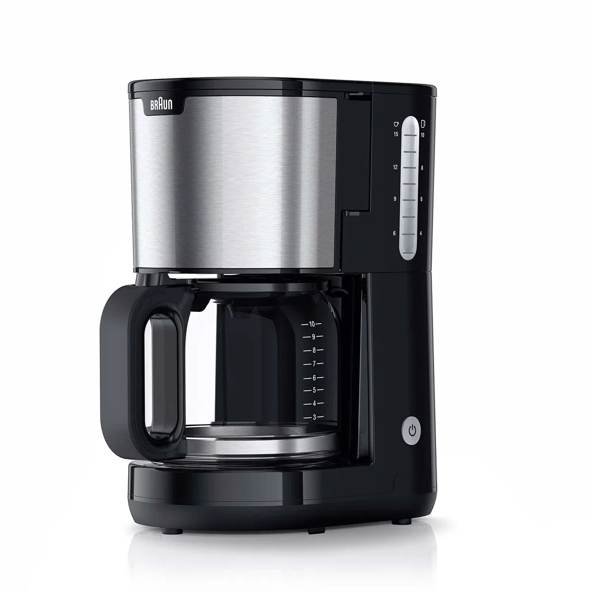 Braun Household PurShine KF 1500 BK - Macchina da caffè con filtro con caraffa in vetro per fino a 10 tazze, sistema OptiBrew, spegnimento automatico, 1000 Watt, colore: Nero