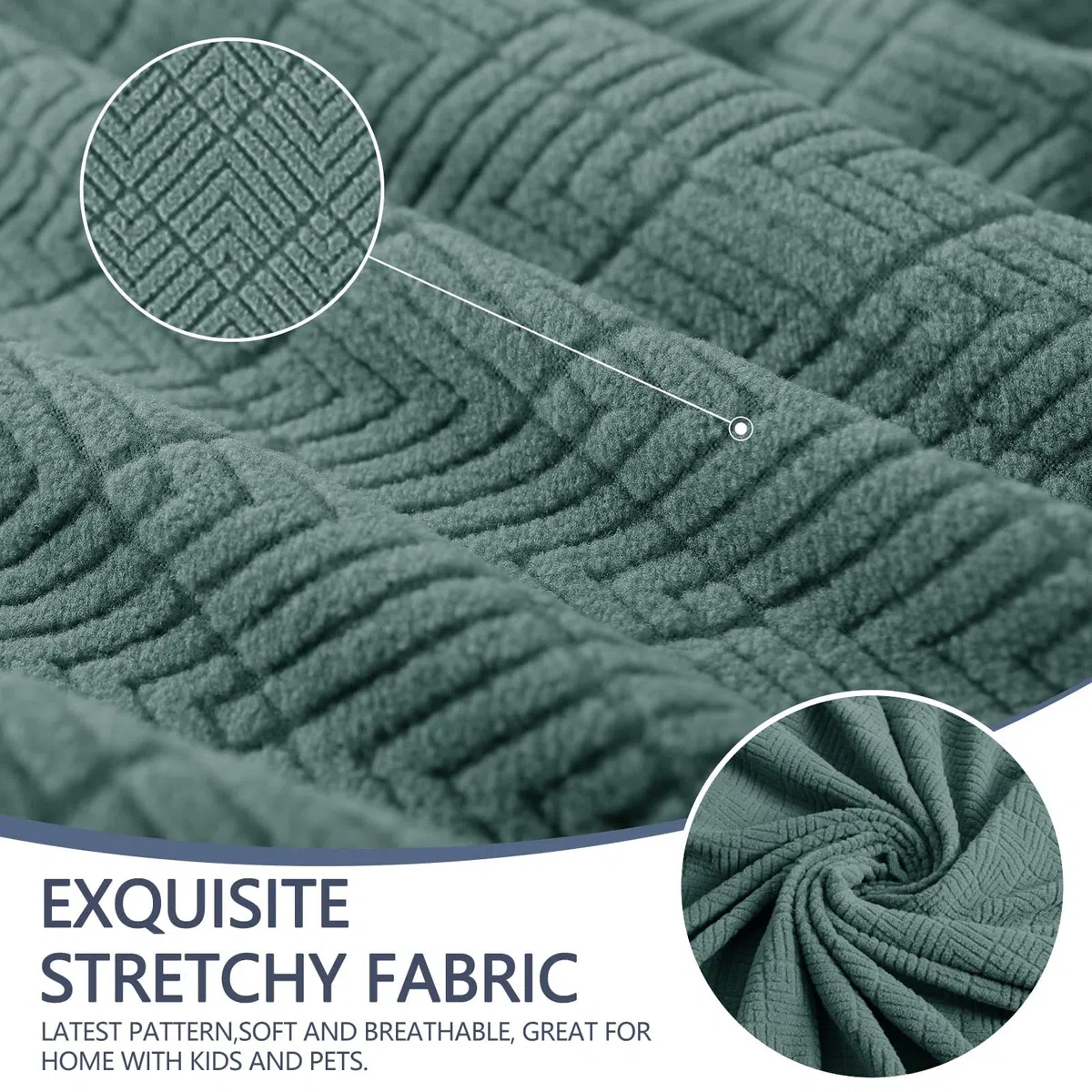 Ystyle Copridivano 2 Posti Con Braccioli, Super Elasticizzato Fodera Divano, Copridivani Antigraffio Gatto Antiscivolo Antimacchia, Universale Moderno Sofa Cover Lavabile, Verde