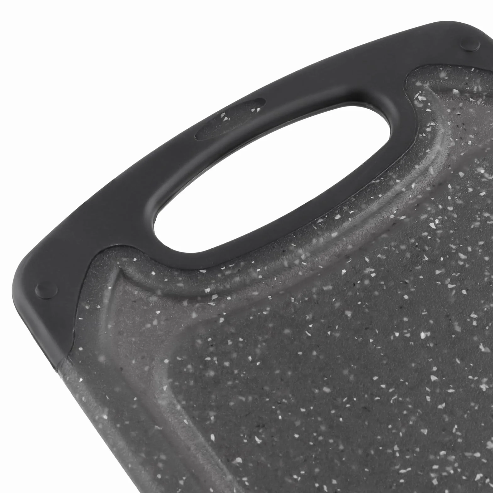 Set di 8 Taglieri da Cucina in Plastica PP Nero, Antiscivolo, con Scanalatura e Manico, Lavabile in Lavastoviglie, Senza BPA, 25 x 14,8 cm
