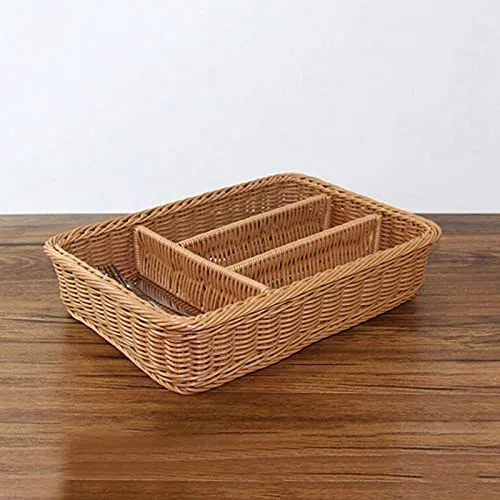 Cesto di in rattan, cesto di , portaposate, cestino in rattan